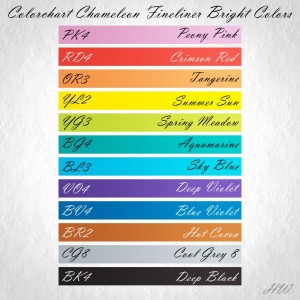 Colorchart Chameleon Fineliner Bright Colors