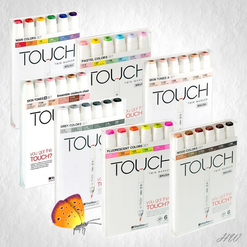 Shinhan Touch Brush Marker 6er Sets