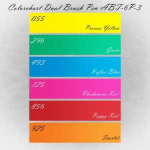 Colorchart Tombow ABT-6P-3 Dual Brush Pen