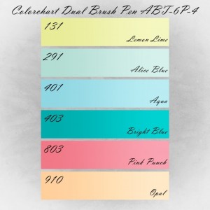 Colorchart Tombow ABT-6P-4 Dual Brush Pen