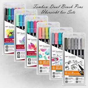 Tombow ABT Dual Brush Pen Candy Colours | Set of 6