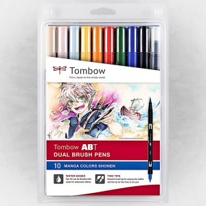 Tombow Dual Brush Pen ABT-10C-Manga1