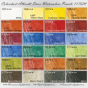 Colorchart Faber Castell 117524 Albrecht Dürer Aquarellstifte