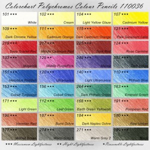 Colorchart Faber Castell 110036 Polychromos Farbstifte