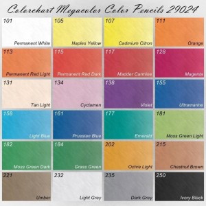 Colorchart Cretacolor Megacolor 29024