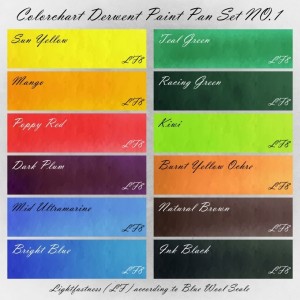 Colorchart Derwent Inktense Paint Pan Set No1