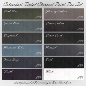 Colorchart Derwent Tinted Charcoal Paint Pan-Set