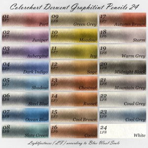 Colorchart Derwent Graphitint Pencils 24