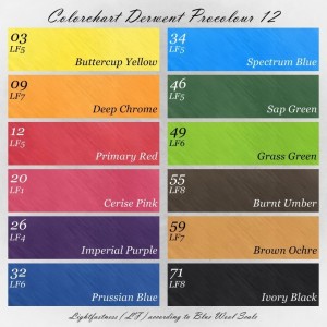 Colorchart Derwent Procolour 12