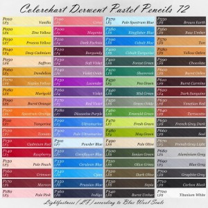 Colorchart Derwent Pastel Pencils 72