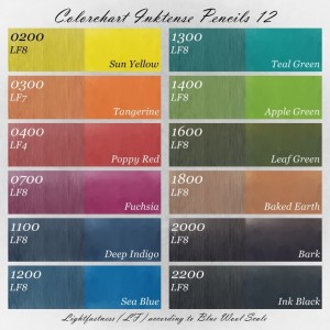 Colorchart Derwent Inktense Pencils 12