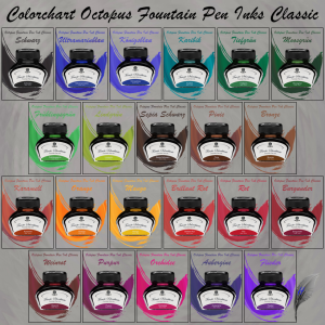 Octopus Fluids Füllhaltertinte Classic Colorchart