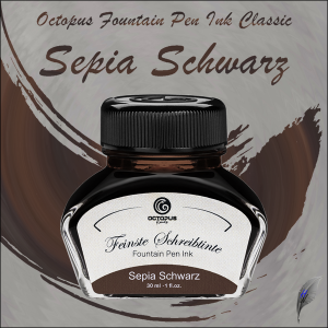 Octopus Fluids Füllhaltertinte Classic Sepia Schwarz