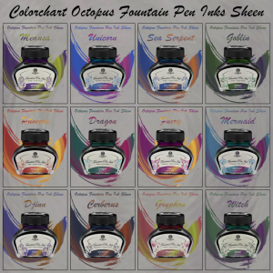 Octopus Fluids Füllhaltertinte Sheen Colorchart