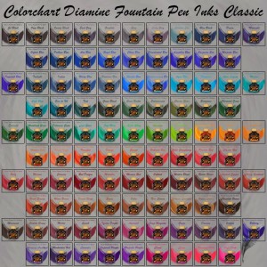 Diamine Füllhaltertinte Classic Colorchart